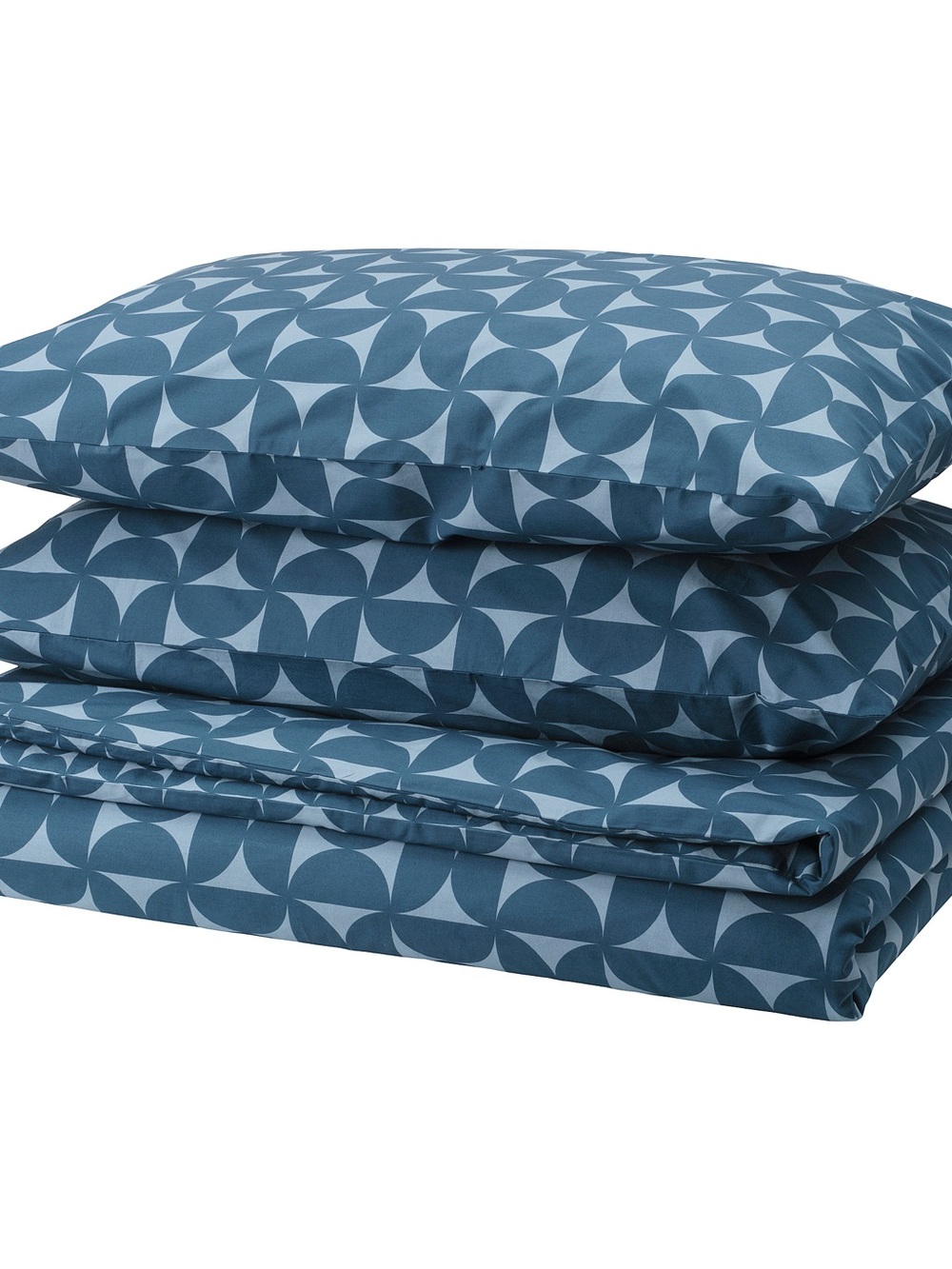 IKEA Blue Retro Geometric Duvet Cover Set